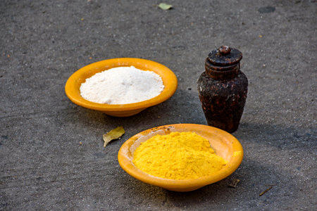 Offering to Exu, one of the various entities of Umbanda, an Afro-Brazilian religion very present in local cultureの写真素材