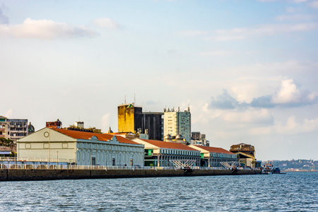 Port area and warehouses in the city of Recife, state of Pernambucoの写真素材