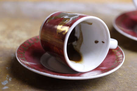 Empty cups of mochaの写真素材