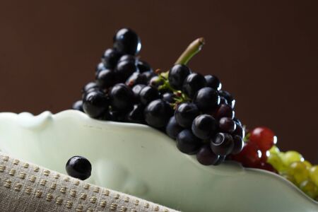 Dornfelder, Riesling and Gewürztraminer grapesの写真素材