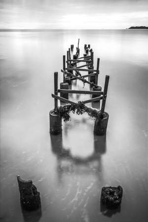 Abandoned Jetty in Port Dickson1の写真素材