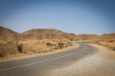 Sahara Desert view in Tunisiaの写真素材