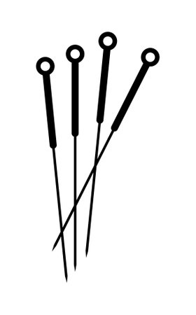 Knitting needles icon. Simple illustration of knitting needles vector icon for webのイラスト素材