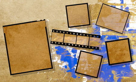 template for vintage phopto-albumの写真素材