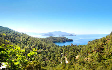 beautiful view of blue lagoonの写真素材