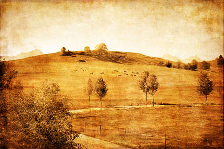 vintage landscapeの写真素材