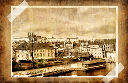 old Prague - vitage photoの写真素材