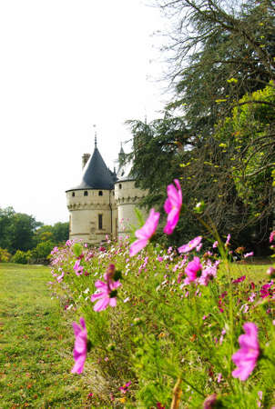 castle with flowersの写真素材