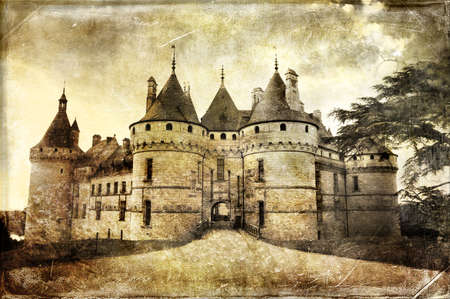medieval Chaumont castle (Loire valley) from my castle collectionの写真素材