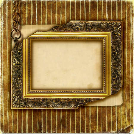 empty damage frame over old wallpaper