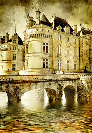 castle on water - artistic pictureの写真素材