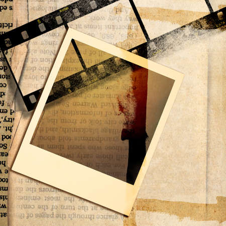 retro grunge background with framesの写真素材