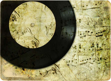 retro musical backgroundの写真素材