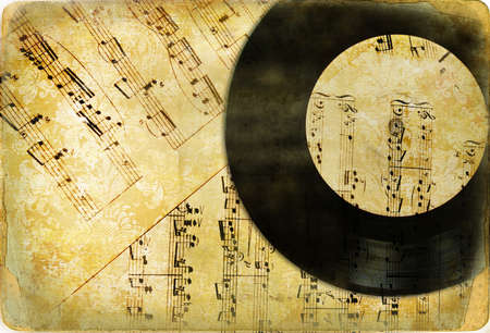 vintage musical backgroundの写真素材