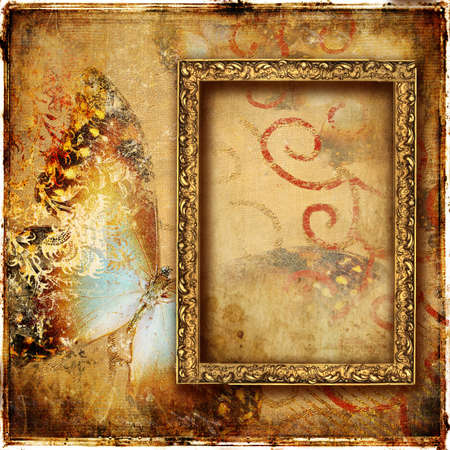 vintage framed backgroundの写真素材