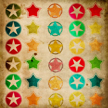 vintage stars paper の写真素材