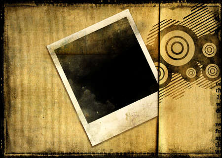 vintage background with instant frameの写真素材