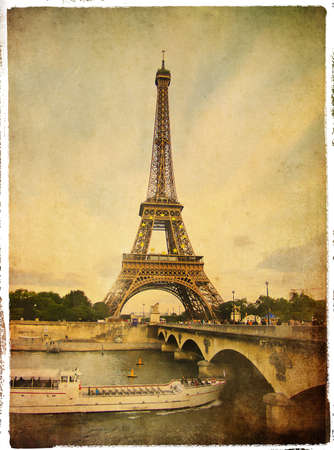 Parisian pictures series - retro styled pictuerの写真素材
