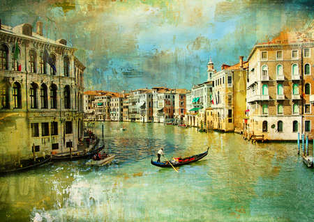 pictorial Venice - artwork in painting styleの写真素材