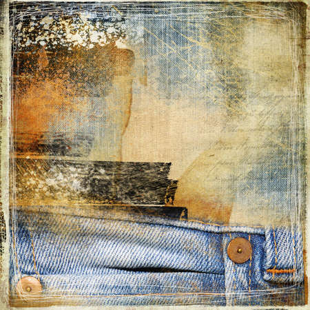 grungy denim backgroundの写真素材