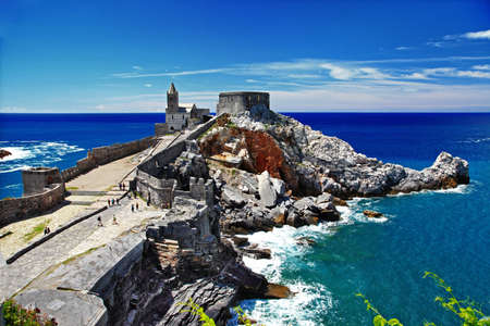 Travel in Italy - Portovenere, Ligurian coastのeditorial素材