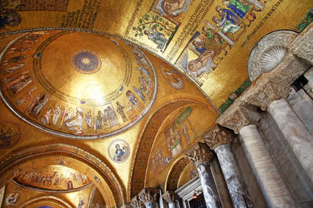 Venice  - san Marco basilica insideのeditorial素材