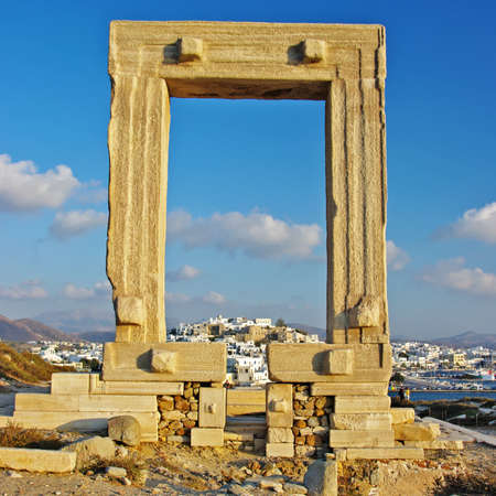 travel in Greek islands series - Naxos and appolo gateの写真素材