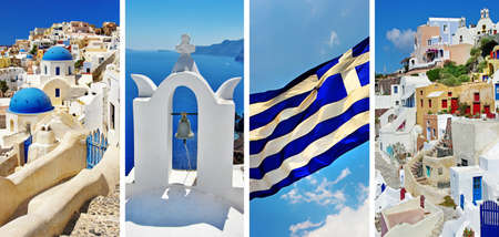 Santorini  travel in greek islands seriesの写真素材