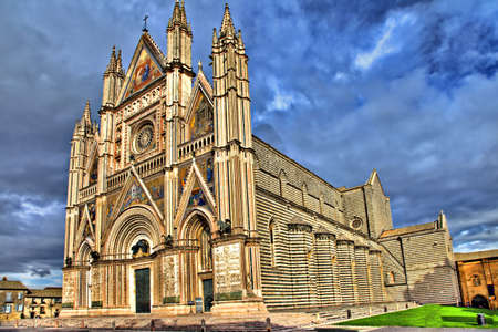 travel in Italy series - beautiful Cathedral in Orvieto, Umbria の写真素材
