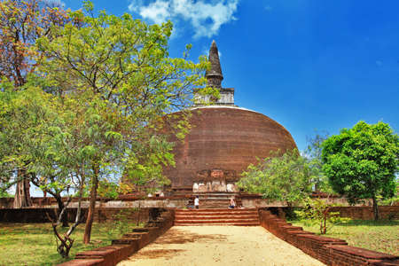 Polonnaruwa , ancient stupa  travel in Sri lanka serieの写真素材