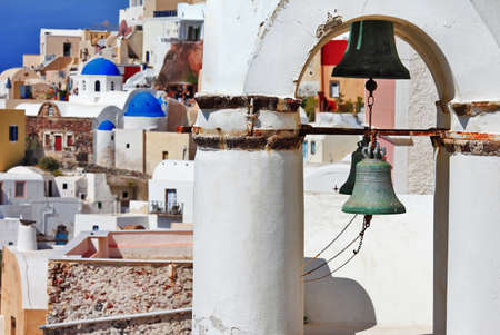 Santorini churchesの写真素材