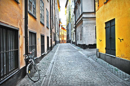 Stockholm streets of old townの写真素材