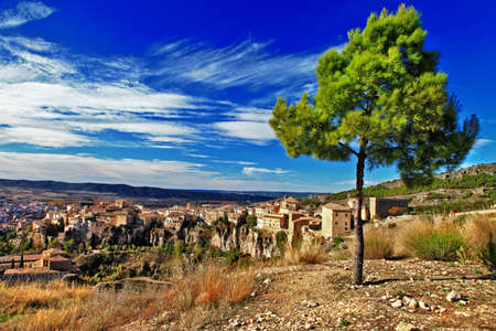 view of Cuenca ,mediecval city of Spainの写真素材