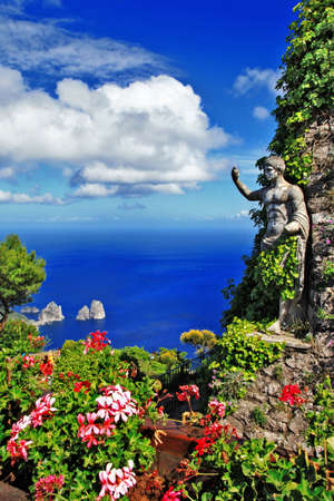 scenic Capri island, Italyの写真素材