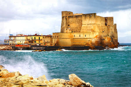 medieval fortress in Napless, Italyのeditorial素材