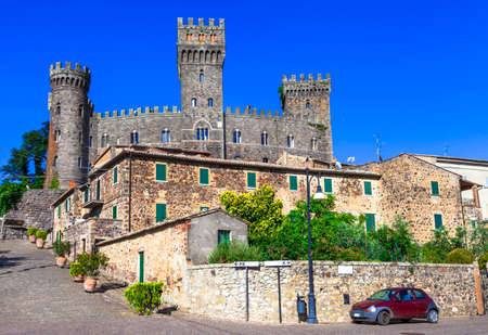 Torre Alfina - medieavl borgo with castle. Italyのeditorial素材