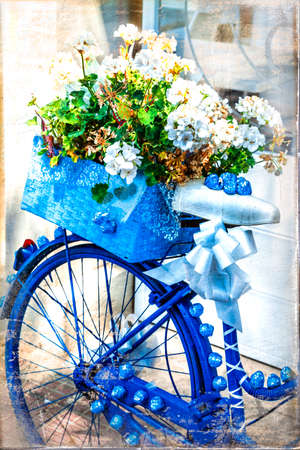 floral bike - artistic pictureの写真素材