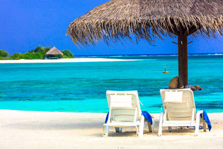 Maldives - tropical relax. turquoise beachのeditorial素材