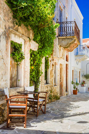 charming streets of Greek villages, Naxos island