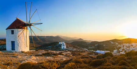 Traditional authentic Greece - windmills of Amorgos
