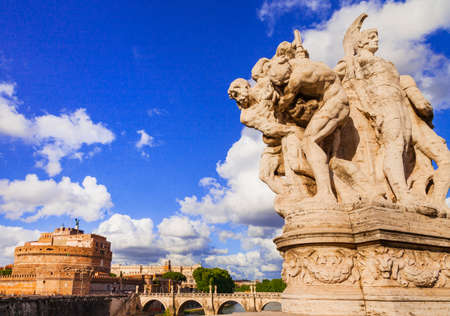 Landmarks of Italy - castello di Sant Angelo in Romeのeditorial素材