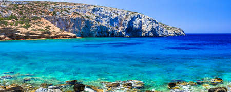 Panoramic view of Astypalea island, Dodecanese, Greece.