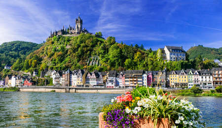 Rhine river cruises and travel - impressive Cochem town, Germany
