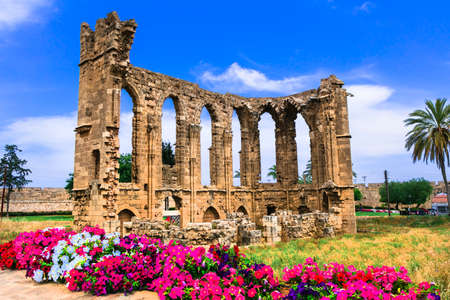 Impressive ruins of St. Georges church in Famagusta town, Cyprus island.