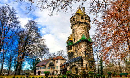 Medieval old tower in Landsberg am Lech, Bavaria, Germany.のeditorial素材