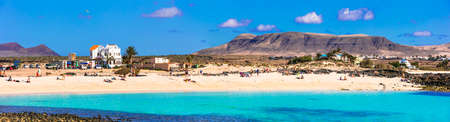 Beautiful beach of Fuerteventura island, near El Cotillo, Spainの写真素材