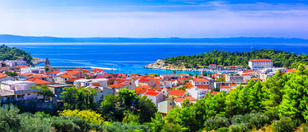 Splendid Makarska riviera, panoramic view, Dalmatia, Croatia.