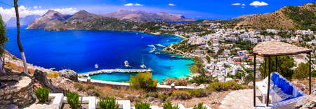 Beautiful Leros island, panoramic view, Greeceの写真素材