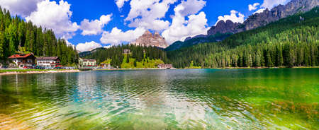 Incredible nature, Dolomites Alps, Misurina Lake, Veneto region, Italy.のeditorial素材