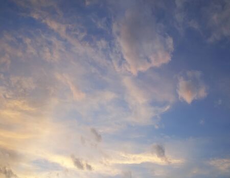 Clouds in the sunset sky, Thailandの写真素材